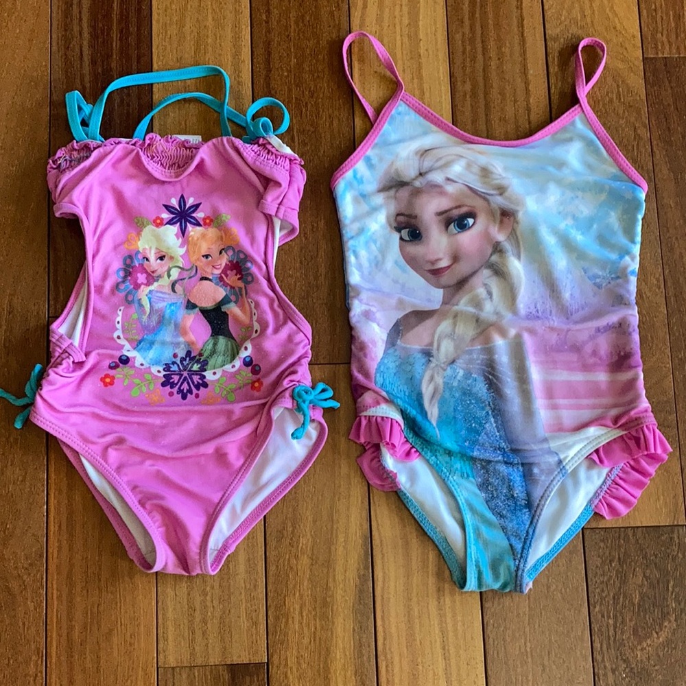 2 Disney store frozen swimsuits